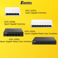 D-Link 8/5 port gigabit network unmanaged Desktop switches | Metal Case | DGS-1005A/DGS-1008A/DGS-10