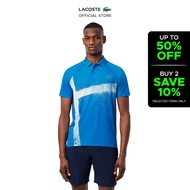 Lacoste Men's Tennis X Novak Djokovic On Court Polo Shirt - Performance ( Blue / Green ) - DH8959