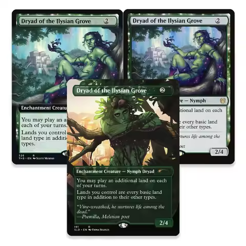 TCG Magical Game Holo High Quality Collection Trading Cards Dryad of the Ilysian Grove gather-Toys H