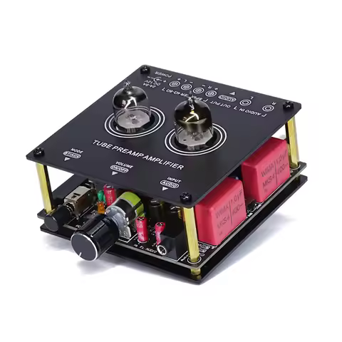 Mini HIFI Vacuum Tube Power Amplifier 6N51 Vacuum Tube Bluetooth 5.3 STA540 Amplifier Chip 38W Outpu