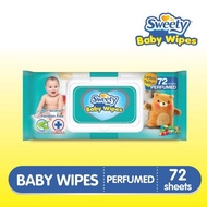 Sweety Perfumed non-alcoholic Tissue Wet wipes baby wipes silver Perfume contains 72