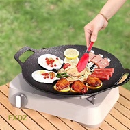 FXDZ Nonstick Griddle Grill Pan Round Baking Stone Tray with Handle BBQ Griddle Pan Barbecue Grill Non Stick Circular Frying Pan