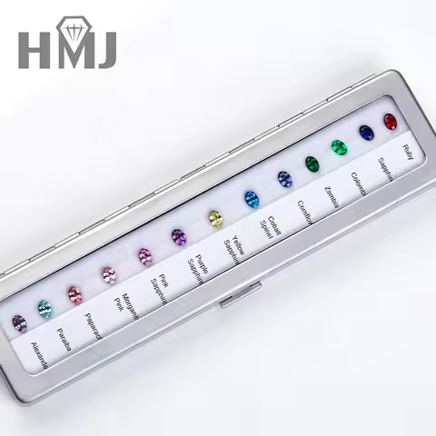 Diamond Tools Color Reference 13 Colors Oval 5*7mm 1CT Jewelry Making Lab Grown Ruby Sapphire Emeral