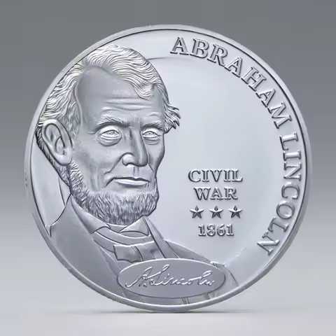 Lincoln Silver-plated Commemorative Coin US President Abraham 1861 Collectible Coin