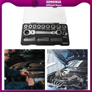 [SONONIA] 36 Pieces Metric Socket Ratchet Wrench Set 14mm & 19mm Wrench Multifunctional