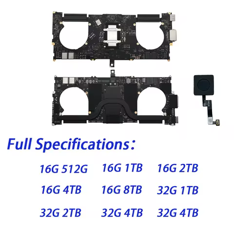 Replace For 2020-2021 MacBook Pro M1 A2337 A2338 A2442 A2485 Logic Board M1 cpu 8g 16g Ram with ssd 