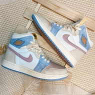 NIKE AIR JORDAN 1 ZOOM AIR CMFT 復古 女休閒鞋-藍粉-DQ5092651