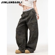 Camouflage work pants, curved knife pants, men's hip-hop casual pants