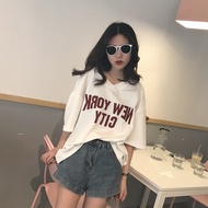 Women Letter Printed T-shirts V Neck Short Sleeve Top Causal Plus Size T-shirts for Women