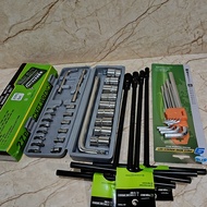 Tekiro 3-Piece T-Wrench Set of 4 Pcs 8 10 12 14 Mm Shock Socket Wrench Set 27Pcs Victory L-Spanner/ 