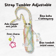 | ADJUSTABLE Tumbler Holder Macrame | Tumbler Strap | Macrame Tumbler Holder | Strap Corkcicle | Str