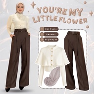 3in1 Korean Style Women's Suit (Obi Pants + Tassel Sweater + Bella Square) - KA189