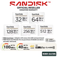 SanDisk High Endurance microSD Card with Adapter (CCTV/Car Dash Cam)  32GB 64GB 128GB 256GB QQNR