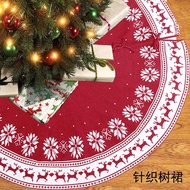 2023Knitted Acrylic Christmas-Tree Skirt Christmas Tree Bottom Decoration Tree Skirt90120cmChristmas Tree Skirt Wholesal