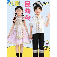 Six One Minority Ethnic Costume Children Hani Ethnic Miao Ethnic Costume Yao Ethnic Ethnic Dance Per