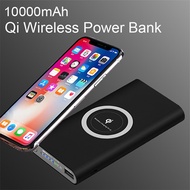 Hot 10000mAh Universal Portable Power Bank Qi Wireless Charger For iPhone Samsung S7 S8 Powerbank Mo