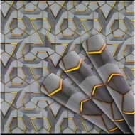 3D Motif Wall Sticker Wallpaper Gh299-6 Gh299 Gh299-1 Wall paper/ Size 45cmx 10meter Plain Embossed 