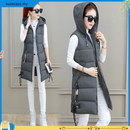 Hitchie -10Deg Women Sleeveless Padded Winter Down Jacket Woman Fleece Baju Sejuk Tebal Parka Korean