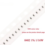 100PCS 1% 0402 SMD Resistor 0R ~ 10M 1/16W 0 1 10 22 47 100 150 220 330 ohm 1K 2.2K 4.7K 10K 100K 1R