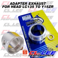 Espada Y15ZR Head LC135 Exhaust Adapter Silver FOR HEAD LC135 PNP Y15 CONTOH PAKAI HEAD LC RED LEO