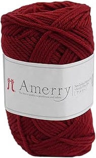 Hamanaka Amelie Yarn, Coarse Thick, Red, 1.4 oz (40 g), Approx. 332.8 ft (110 m), 5 Ball Set, 2261 S
