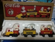 可口可樂 coca cola 火車擺設 共三卡 Train with figures