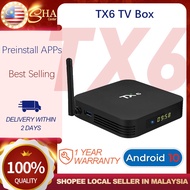 TX6 TVBOX 4GB 64GB Android 9 6K H6 Support WiFi 4K HDR+ Android BOX H.265 Media Player Netflix IPTV Malaysia