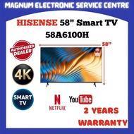 Hisense 4K UHD Smart TV 电视 (58" / 58 inch) 58A6100H Supports Youtube , Netflix , Bluetooth , Web Bro