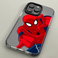 Anime Spider-Man Fun Anime Movie Cool Handsome Anti-Collision Transparent iPhone Phone Case Suitable for iPhone 11promax 13promax 14promax 12pro 13 14 15 X XS XR max 11 12 13pro 14plus 15 pro max 7 8plus