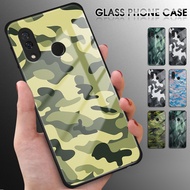 For Huawei Nova 6 Nova 5 5i 5T Pro 4 3 3i Camouflage Soft Edge Silicone Case Shockproof Tempered Glass Back Cover Phone Casing