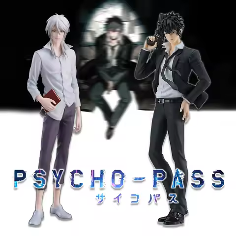 18cm Anime PSYCHO-PASS Shogo Makishima Shinya Kogami Figures PVC Anime Desktop Figurine Model Statue