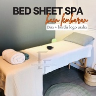 Bed Sheet Spa Bed Sheet Embroidered Business Logo Bedsheet Spa Spa Bed Sheet Beauty Salon Bed Sheet 