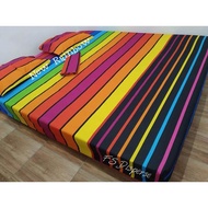 Sarung kasur busa resleting motif Rainbow / Motif pelangi Kain Disperse / Polimicro  || Sprei no.1 T