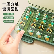 One Week Portable7Multi-color Pill Box Medicine Organizer Compartment Box Classification21Grid28Mult