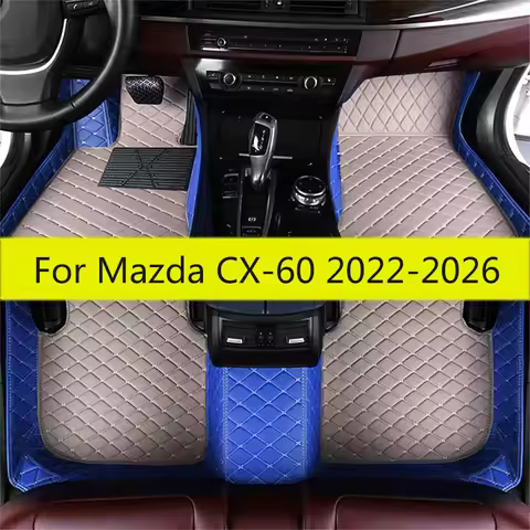 Custom Car Floor Mat Fit for Mazda CX-60 CX60 2022 2023 2023 2024 2025 2026 Auto Accessories Leather