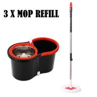 SPIN MOP WITH 3 MOP REFILL