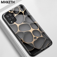 Case For Samsung A12 4G A12 5G M12 F12 Minimally Designed Honeycomb Glass Phone
