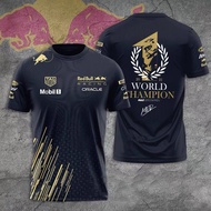 Công thức 1 đua Red Bull đua áo thun 2024 Red Bull F1 Tiger Hoya Mobil số 1 áo thun nhanh d