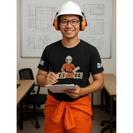 Tshirt Engineer All Black Edition Baju Jersey Microfiber Jurutera Electrician Mechanical M&E Saiz S 