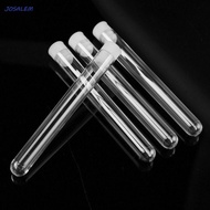 JOSALEM Plastic Test Tubes, With Screw Cap Transparent Laboratory Test Tubes, Lab Test Tool Plastic 