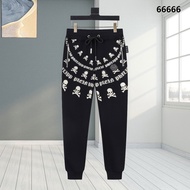 Philipp PLEIN Autumn New Style Sports Pants Diamond Inlaid Breathable High Quality 66666-1