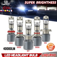 H4 H7 H11 Mini LENS LED Headlight Bulb 40000LM High Low Beam Mini Projector Light 9005 HB3 9006 HB4 