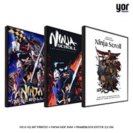 Yordecor Ninja Scroll Poster Frameblock - 90s Anime Poster