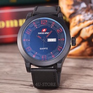 4USTORE - Swiss Army Jam Tangan Pria - T/H - Leather Strap - SA 96014