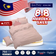 【SHOPEE EXCLUSIVE】Bedtalk Glamour Fitted Bedsheet Set | Super Soft Yarn Fabric - 750TC, Anti-Static