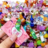 Pink Mini Resin Bottle Blind Box Bag/ Children DIY Collection Desk Mineral Water Ornaments Toys