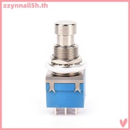 zzynnall5h 1x 9-pin 3PDT Guitar Effects Pedal Box Stomp Foot Metal Switch True Bypass blue .
