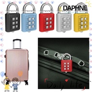 DAPHNE 6 Digit Button Password Lock Metal Combination Lock Travel Luggage Padlock