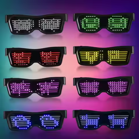 Luminous LED Glasses Bluetooth-compatible APP Control Hip Hop Bar KTV Party Christmas Halloween LED 