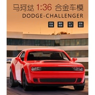 RMZ CITY 1:36 Dodge Challenger Car Models Alloy Diecast Toy Vehicle Doors Openable Auto
